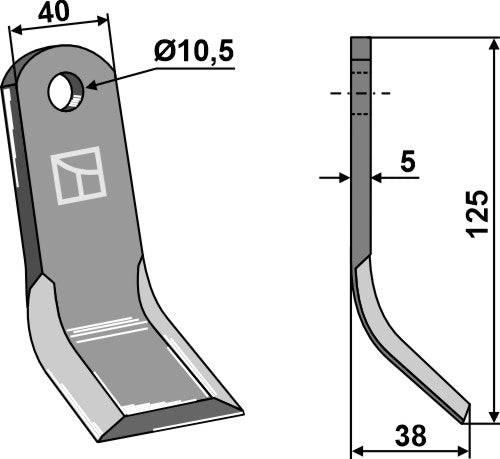 Y-blade 125x40mm