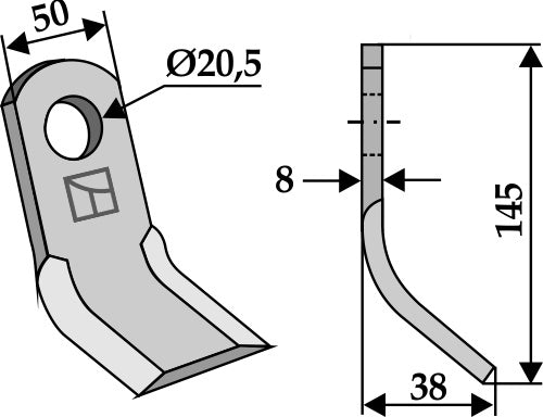 Y-blade 145x50mm