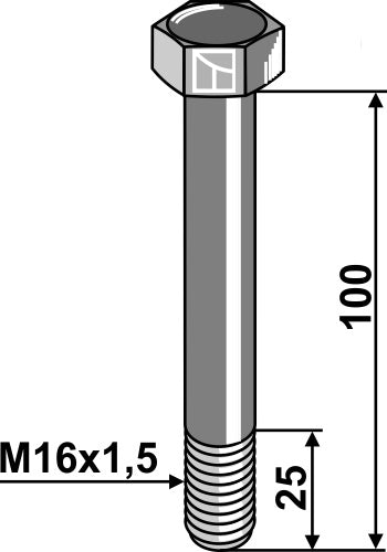 Bolt M16x1,5 x 100 - 10.9