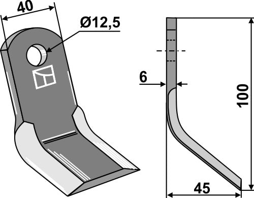 Y-blade 100x40mm
