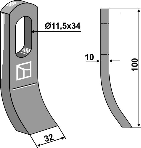 Flail 100x32mm