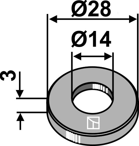 Washer Ø28x3xØ14