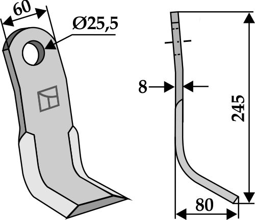 Y-blade 245x60mm