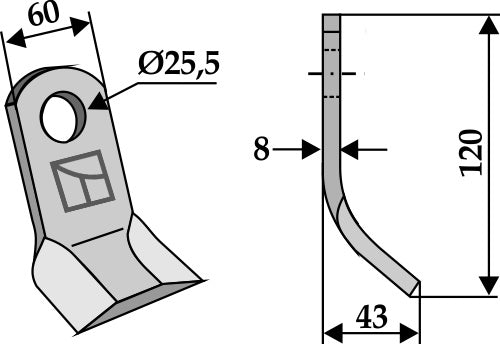 Y-blade 120x60mm