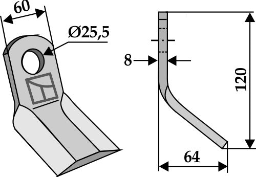 Y-blade 120x60mm