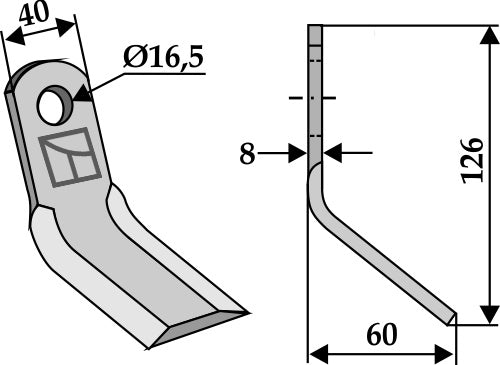Y-blade 126x40mm