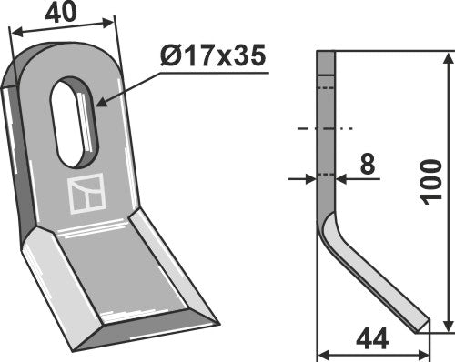 Y-blade 100x40mm