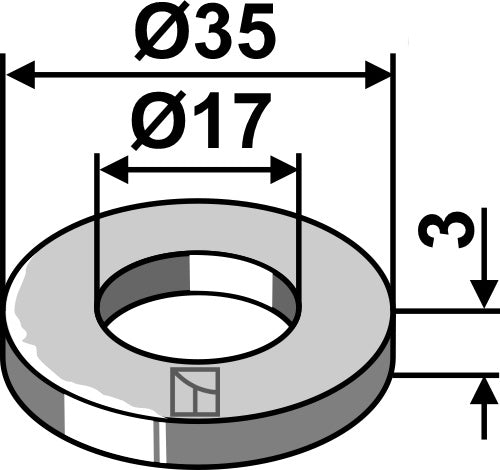 Washer Ø35x3xØ17