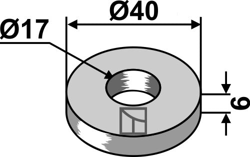 Washer Ø40x6xØ17