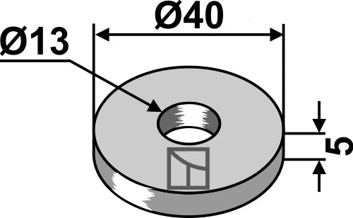 Washer Ø40x5xØ13