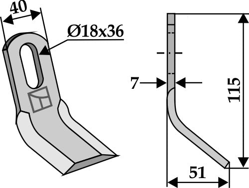Y-blade 115x40mm