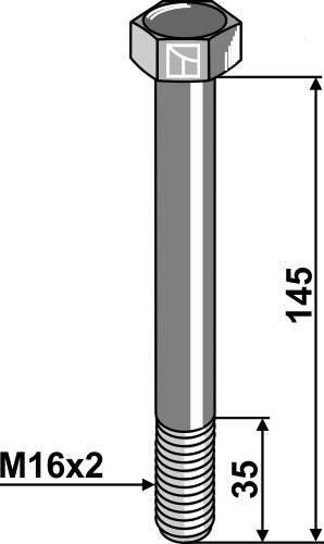 Bolt M16x2 x 145- 10.9