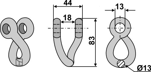Twisted shackle