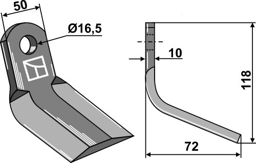 Y-blade 118x50mm
