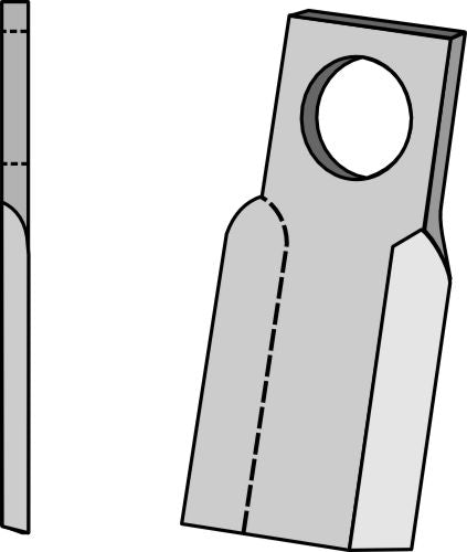 Straight blade 150x70mm - left