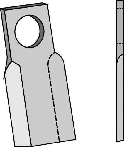 Straight blade 150x70mm - right