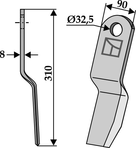 Flail 310x90mm