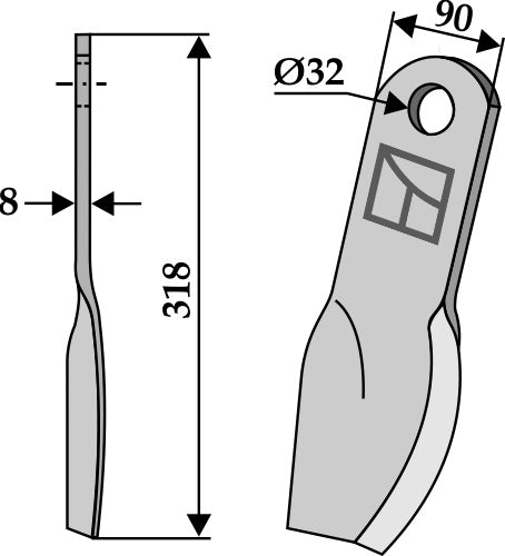 Flail 318x90mm