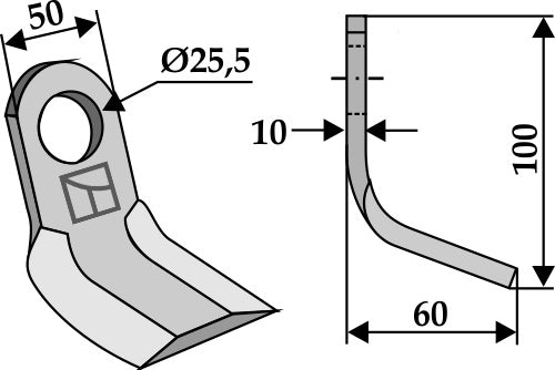 Y-blade 100x50mm