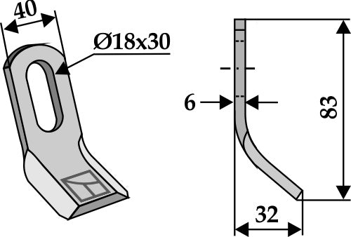 Y-blade 83x40mm