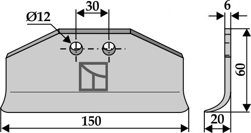 Change blade 150x60mm