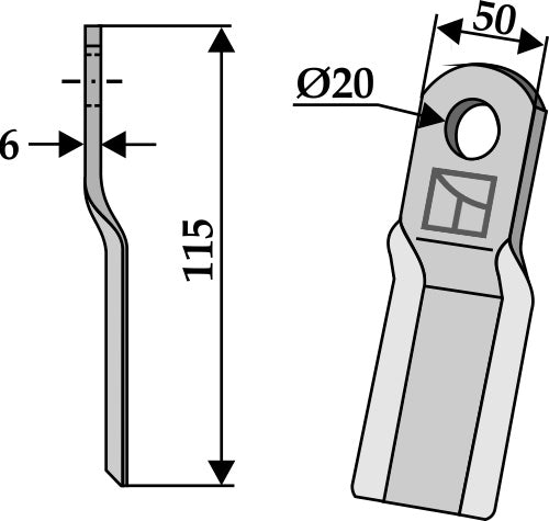 Flail 115x50mm