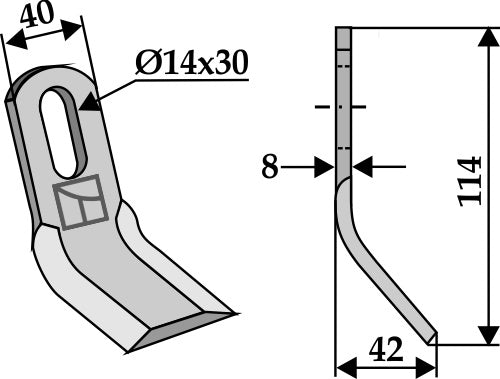 Y-blade 114x40mm