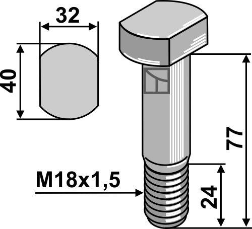 Bolt M18x1,5 - 10.9