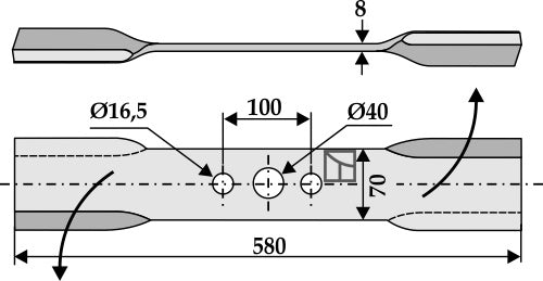 Mover-blade 580mm - left