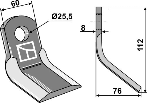 Y-blade 112x60mm