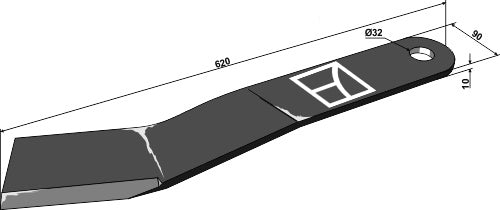 Mover-blade 620mm - left