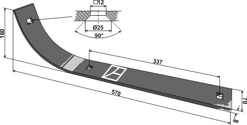 Skid 570mm