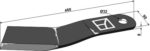Mover-blade 460mm - left