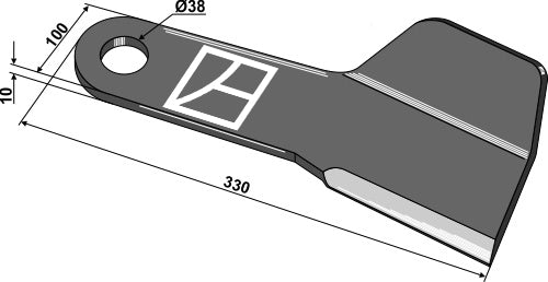 Mover-blade 330mm, left