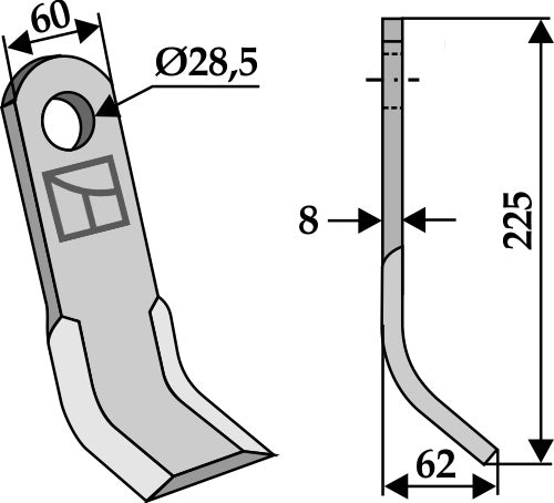 Y-blade 225x60mm