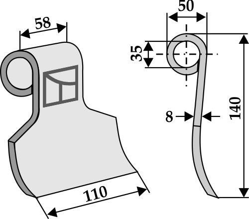 Flail 140x58mm