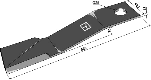 Mover-blade 560mm - left