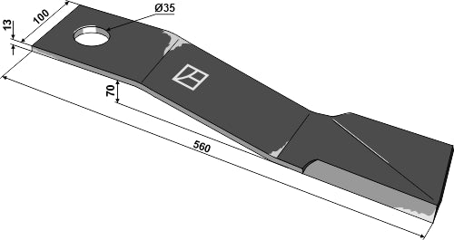 Mover-blade 560mm - right