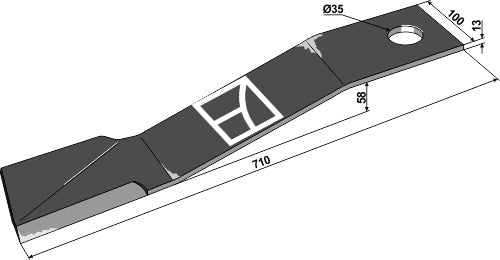 Mover-blade 710mm - left