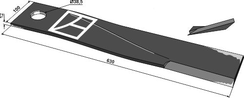 Mover-blade 630mm - right