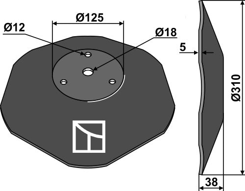Cutting disc Ø310x5