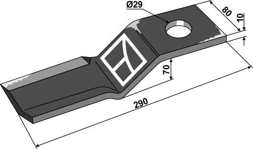 Blade 290x80mm, right