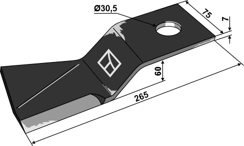 Flail 265x75mm - left