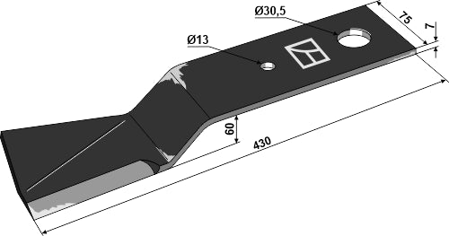 Flail 430x75mm - left