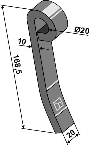Flail 168,5x20mm