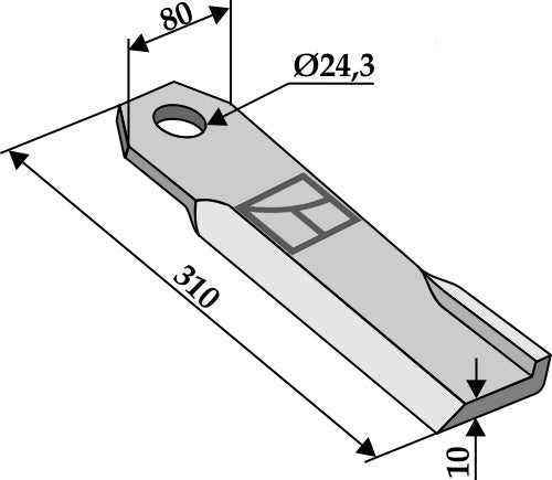 Flail 310x80mm - right - old model
