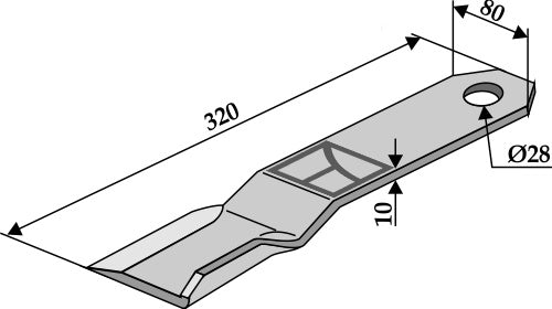 Comminution bllade 320mm