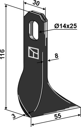 Flail 116x30mm