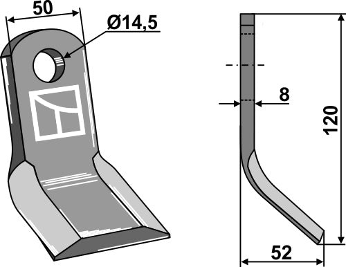 Y-blade 120x50mm