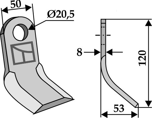 Y-Blade 120x50mm